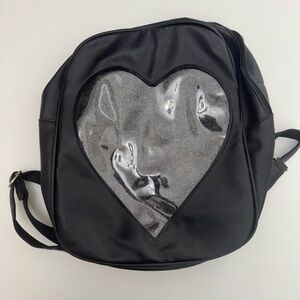 Black Ita Backpack - Heart cutout
